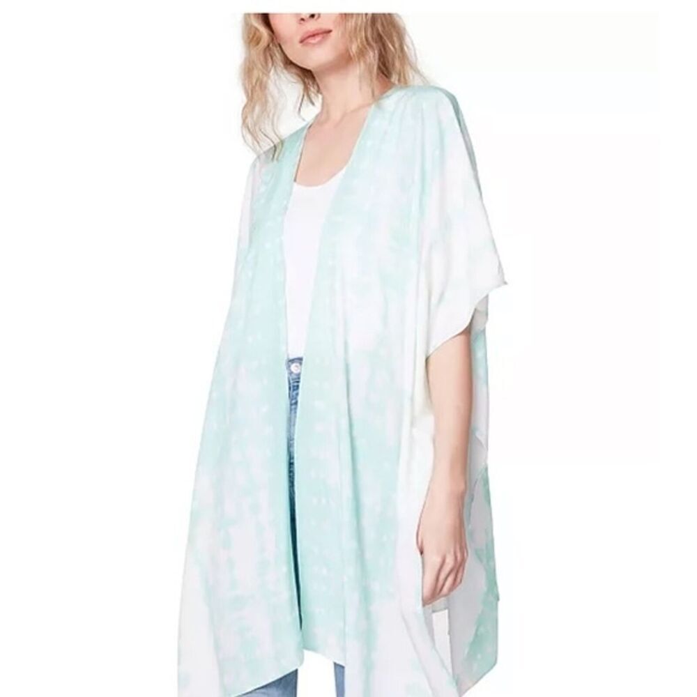 New Steve Madden Tie-Dye Cover-Up Kimono Beach Swim OS color mint women’s cover-
